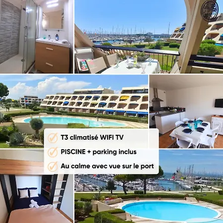 Port Horizon - T3 Terrasse Vue Port Climatise Piscine Wifi Escale Port *