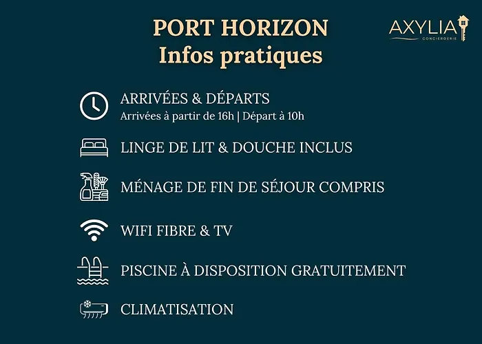 Port Horizon - T3 Terrasse Vue Port Climatise Piscine Wifi Escale Port